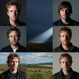 Collage, color by Radiohead, Thom Yorke (Thom Yorke), Jonny Greenwood (Jonny Greenwood), Colin Greenwood (Colin Greenwood), Ed O'Brien (Ed O'Brien), Philip Selway (Philip Selway), by Stanley Donwood