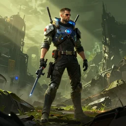 Cyberpunk Mercenary, by Wayne Reynolds