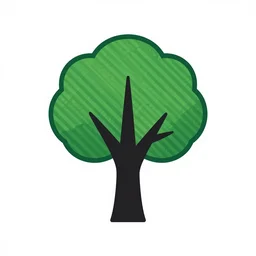 logo carbon, tree, vector, icon, simple, mark