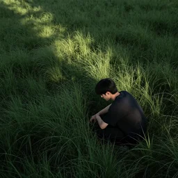 mgsv quiet, crouched in dense grass