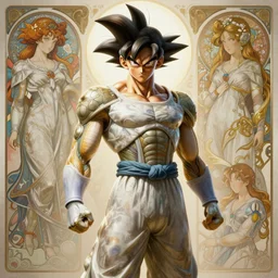 goku as a organic cyborg, diffuse lighting, fantasy, intricate, elegant, highly detailed, lifelike, photorealistic, digital painting, illustration, concept art, smooth, sharp focus, art by john collier and albert aublet and krenz cushart and artem demura and alphonse mucha