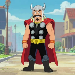 Huey from the Boondocks as Thor