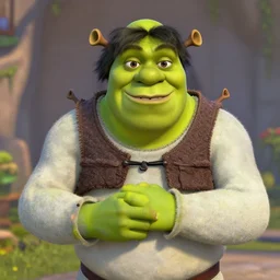 Shrek is Bob Ross, hyperdetailed, artstation, cgsociety, 8k