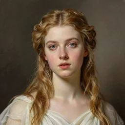 portrait of anya taylor - joy as the goddess aphrodite. art by gaston bussiere.