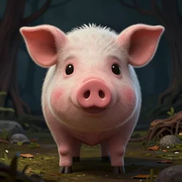 anthropomorphic pig from rusty lake : roots ( 2 0 1 6 videogame ), very detailed face