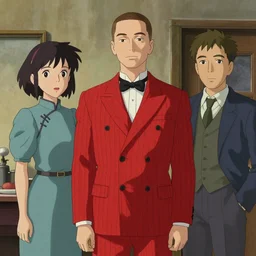 artwork by Michael Whelan, Bob Larkin and Tomer Hanuka, of a solo individual portrait of Eminem wearing a 1920s red striped outfit, dapper, simple illustration, domestic, nostalgic, full of details, by Makoto Shinkai and thomas kinkade, Matte painting, trending on artstation and unreal engine