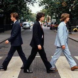 the terminator on abbey road, fantasy art