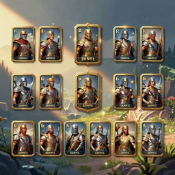 rome total war game asset greek unit cards vector