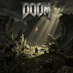 screenshot from a doom wad