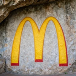 a cave painting of McDonalds