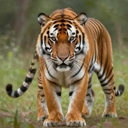 a color photo of a tiger, a photorealistic painting by christian w. staudinger, behance, hyperrealism, hyper realism, majestic, wallpaper