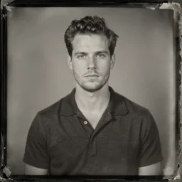 tintype photo of amberheard pose by by greg land