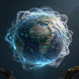 a movie still of an ancient futuristic ethereal globe with digital modifications surrounded by a underwater ink pour and flowing liquid gallium and complex sacred geometry, powerful, cinematic, beautifully lit, by john howe, by beeple, by artgerm, by karol bak, by brian froud, 3 d, trending on cgsociety, octane render, 8 k