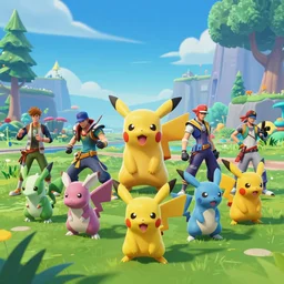 12 pokemon in Fortnite, super wide shot