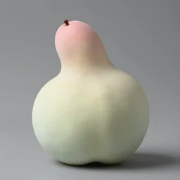 one balanced asymmetrical biomorphic form with ombre light pastel colors, by thomas moran!!!!, professional fruit photography