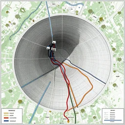 Map of a tunnel system by Deven Rue, hyper detailed