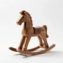 modular rocking horse, studio product photography, isolated on a pure white background, centered, entire object in frame, sharp focus, soft studio lighting