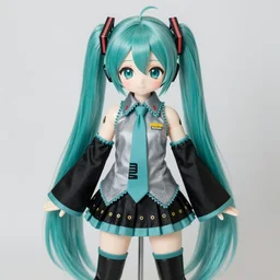Narupajin Miku in japanese bjd creepy dolls style, 4k photo