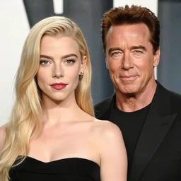 Anya Taylor-Joy crossed with Arnold Schwarzenegger