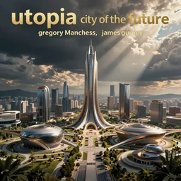 utopia city of the future by gregory manchess, james gurney, james jean