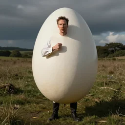 benedict cumberbatch dressed in an egg costume