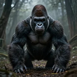 a scary monster that looks like a gorilla