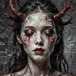 nighmare of my reality turns my body inside out, digital art by dan mumford and peter mohrbacher and louis royo, highly detailed, trending on deviantarthq