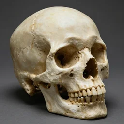 of a sculpted skull