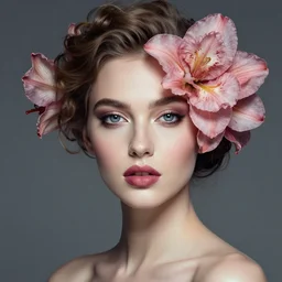 flower beauty portrait by ismail inceoglu, artgerm