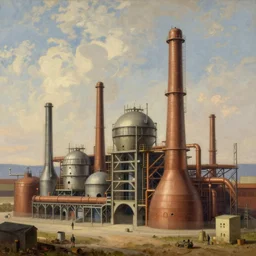 industrial architecture by albert bierstadt, matte painting universe, archdaily, wallpaper, highly detailed, trending on artstation.