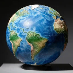 a sculpture of the Earth, by Sandra Chevrier