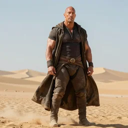 dwayne johnson as a sandworm from dune