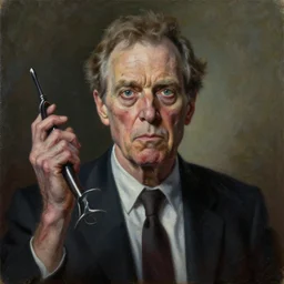 George Bush, hyper-realistic oil painting, Body horror, biopunk, by Ralph Steadman, Francis Bacon, Hunter S Thompson