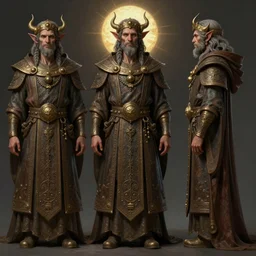 character sheet of voodoo priest, concept art, game art, highly intrincate, full body front and side view, realistic illustration, very detailed, detailed face, octane render, artstation, cgsociety, character design, by caravaggio.
