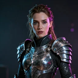 emily blunt portrait, dystopia core, apocalyptic, armor, warrior, dramatic, sharp focus, fiction, neon, fantasy, hyper detailed, digital art, trending in artstation, cinematic lighting, studio quality, smooth render, unreal engine 5 rendered, octane rendered, art style and nixeu and wlop and krenz cushart