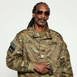 Snoop Dogg in military, professional photography