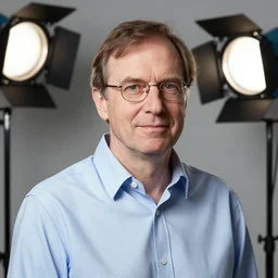 portrait photo still of geoffrey hinton, 8 k, studio lighting, key light, 8 5 mm f 1. 8