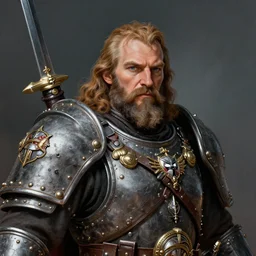 a portrait of leman russ from warhammer, ultrarealistic, photorealistic, intricate detail by greg rutkowski