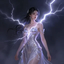 The revenge of the lightning goddess, elegant, volumetric lighting, digital painting, highly detailed, artstation, sharp focus, illustration, concept art, ruan jia, steve mccurry