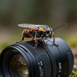 macro close up photography of a weird insect, Zeiss lens
