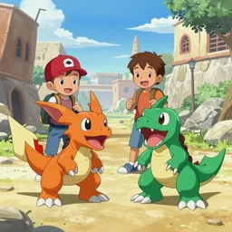 kids in gaza strip fighting using digimons