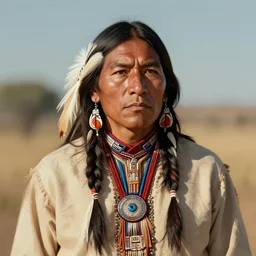 a portrait of a indigenous apache chief digital art inspired by balaskas, christopher