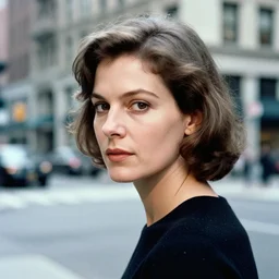 analog head and shoulder fine art portrait photography of a woman by vivien maier, on madison avenue. american street photography. candid. marquee lights glow in the background. flimic. kodak brownie. symmetrical balence. in - frame