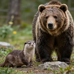 half cat, half otter, half grizzly bear