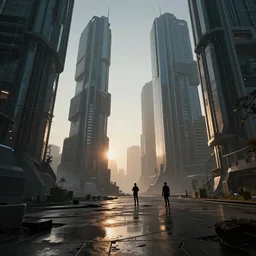 cyber futurism environment, brutalism, dawn light, beautiful, by marc simonetti, by craig mullins, by jaime jones, unreal engine