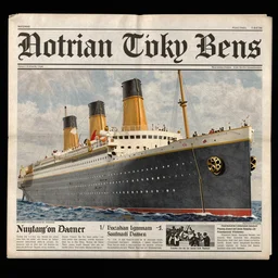 original newspaper from the day the titanic sunk