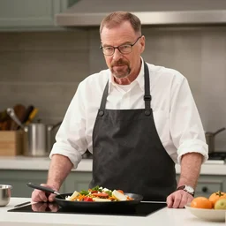 a still of walter white competing on the cooking show chopped, still