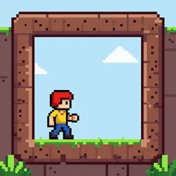 pixelated dungeon adventure hero, 1 2 8 bit, 1 0 0 0 x 1 0 0 0 pixel art, 4 k, super detailed, nintendo game, pixelart, high quality, no blur, sharp geometrical squares
