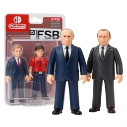 putin nintendo fsb chamber activity set, action figure, plastic, toy, by butcher billy
