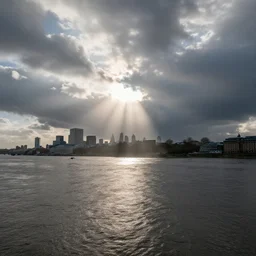 a waterspout on the river thames